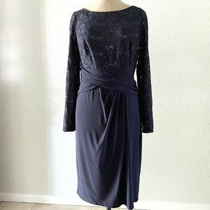 Chaps  Dk Blue Cocktail dress sz10
